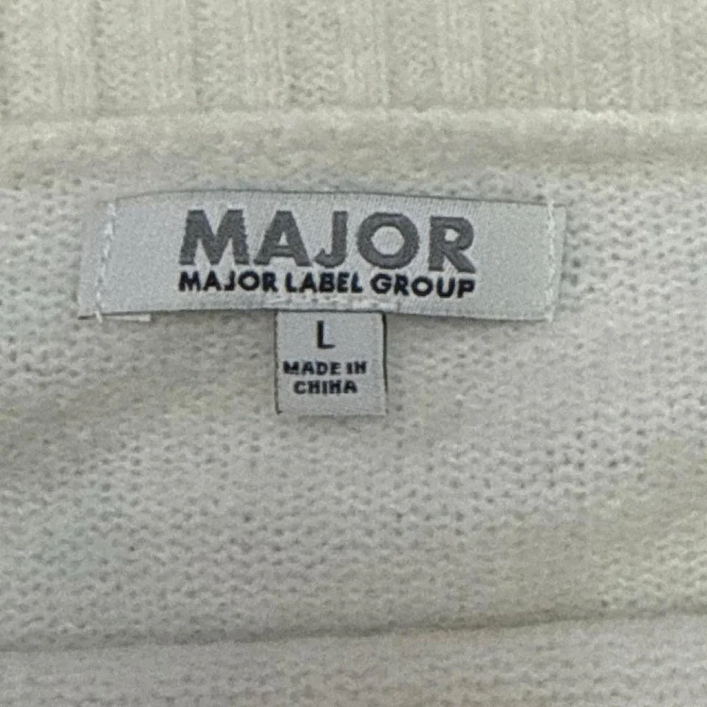 Major Label Group Women's Off the Shoulder Cream Mid Length Sweater